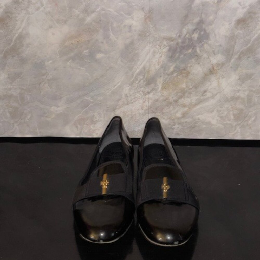 Tory Burch- Black Patent Leather Loafers